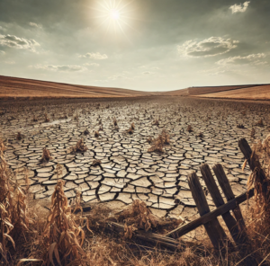 Dried up farm field.